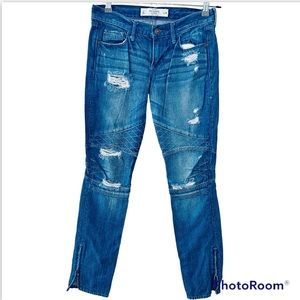 Abercrombie & fitch broken denim jeans size 2 W26